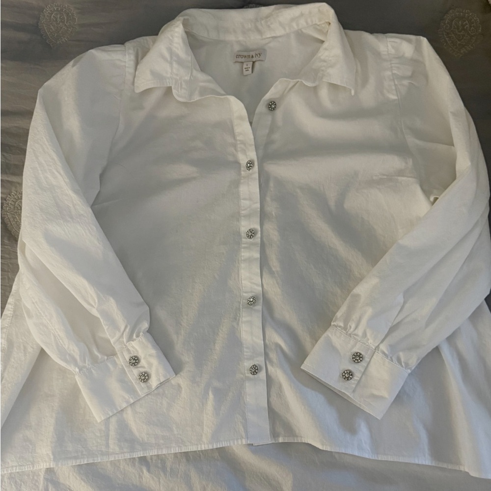 Crown & Ivy Classic White Shirt